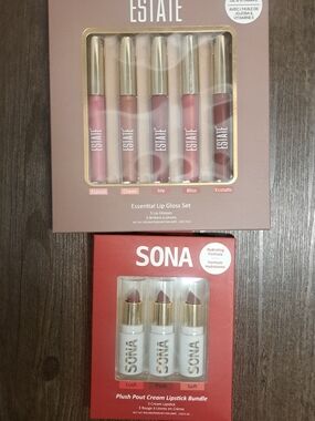 Estate Plush Pout Cream Lipstick Set — Red, Pink, Brown